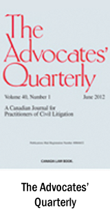 The Advocates' Quarterly